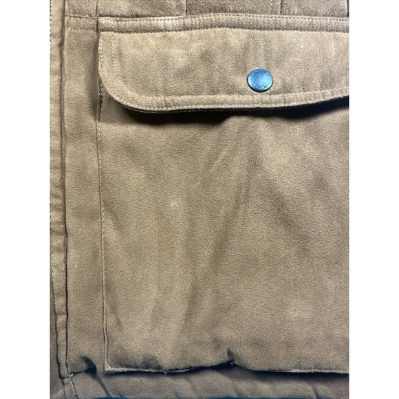 Orvis Insulated Faux Suede Vest Men's Size Medium Fishing Hunting Outdoor Brown - Picture 8 of 9